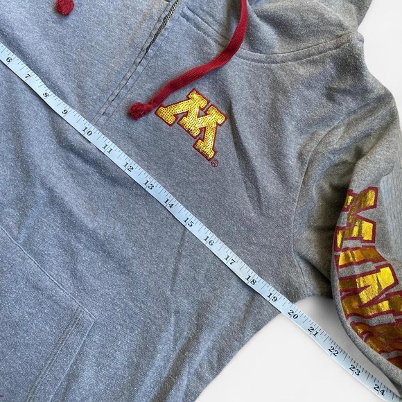 PINK Victoria’s Secret University of Minnesota half zip-up sweatshirt medium - Picture 3 of 5